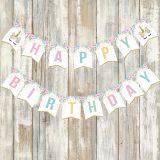 BA099 Unicorn Theme Party DIY Garland Flags Glitter Happy Birthday Letter Unicorn Party Banner thumbnail-1