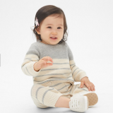 100% Super Soft Organic Cotton Jersey Baby Jumpsuit, Children's Cotton Pajamas in Stock thumbnail-2