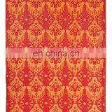 Tropical Carpet Outdoor Patio Rug, Border Red