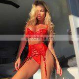 Fashion Women Lace Bodysuit Bra Set Sexy Set Black / White Summer Ladies Beachwear Set Nightwear Overalls thumbnail-7