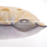 Home Decorative Digital Print and Embroidery Warm Light Yellow Happy Slogan Cushions Covers Pillow Cases With Pom Pom thumbnail-6