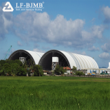 Factory Bolt Ball Space Frame Coal Storage Roofing Structure Power Plant Shed Cememt thumbnail-1