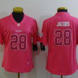 Las Vegas Raiders #28 Jacobs Women Pink Jersey thumbnail-1