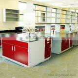 All Steel School Computer Lab Furniture Modern Style Laboratory Work Table With Reagent Shelf