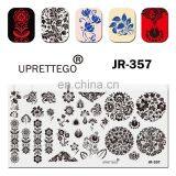 JR351-360 Marble Pattern Khokhloma Christmas Pop Art Lady Alphabet Letter Text 2020 Stainless Steel Stamping Plate Template thumbnail-6