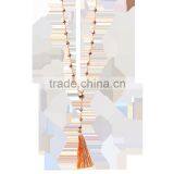 China Latest Beaded Tassel Necklace, Long Pendant Necklaces for Girls thumbnail-4