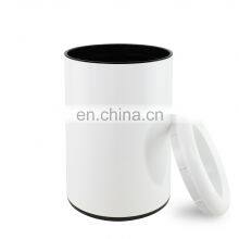 Round 9L 12L Open Top Waste Bin Stainless Steel Office Paper Bucket Top Opening Design Garbage Bin thumbnail-2