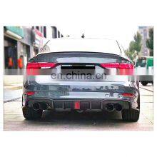 Carbon Diffuser For Audi S3 Sedan A3 S-line High Quality Rear Diffuser With Lamp PL Style 2017-2019 thumbnail-4