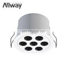 ALLWAY Easy Installation Anti Dazzle Ce Rosh Down Lamps 6w 12w Cob Led Recessed Spotlights