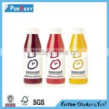 Custom adhesive juice bottle label stickers printing