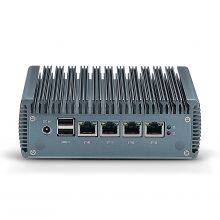 Fanless Embedded Mini PC 4 LAN Dual 4K HDMI/DP Display Intel Celeron J4125 Quad Processor Desktop Computer for Office/Business thumbnail-3