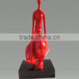 Nude Female Bronze Sculpture Squat Woman Modern Bronze Sculpture Urban Statue thumbnail-4