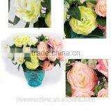 High-end European Head of Sichuan March 12 Roses Simulation Plants Plastic Artificial Flowers Yiwu Simulation Flower Wholesale m thumbnail-4