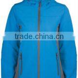 winter wholesale softshell jacket outdoor 100% polyester women hooded jacket custom