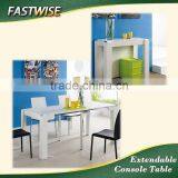 2 Ways Modern Expendable White Console Table for Living Room thumbnail-2