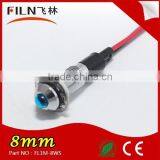 Wenzhou FILN White Lamp 8MM Metal 12V DC Led Signal Automotive Lights Manufacturers With Wire thumbnail-3