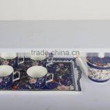 Fine Bone China Wholesale Coffee Tea Set Design Rose of Teapot Cup Tray thumbnail-1