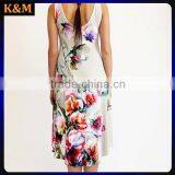 Sleeveless Floral Midi Dress Summer Dress Knee Length Dress thumbnail-3