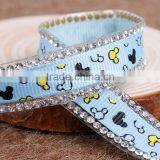 Hot Sale Satin Ribbon Base On Glue For Headwear Decoration,Rinestone Chain With HotfIX Glue thumbnail-2