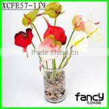 Single Head Red Anthurium Flowers, 51cm Anthurium Artificial Flowers for Public Decoration thumbnail-1