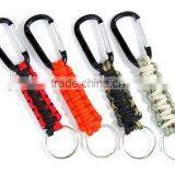 Hot Mix-color 550 Paracord Survival Keychain Outdoor Camping Hiking Survival Equipment Rescue Rope Escape Tools Keychain Ring