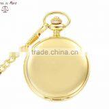 Wholesale Elegant Glossy Glod Silver and Black Pocket Watch Necklace thumbnail-2