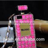 With PU Chain Perfume Bottle Eiffel Diamond Case Cover for Iphone 5" thumbnail-2