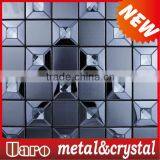 wholesale clear glass mix glossy paving metal mosaic