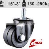 A1 Series Threaded PA Caster Low Gravity Caster Double Wheels