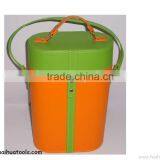 Leather/Pu Wine Box Ellipse With Orange Color