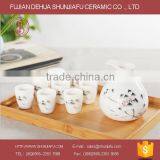 Money-bag Shape White Ceramic Sake Bottle Set , Wine Set thumbnail-1