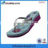 Satin Wedge Flip Flops
