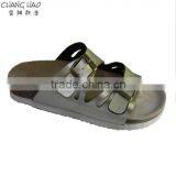 2016 Women Cork Slipper New Design Navy Bule, Golden Luster With Hasps Cheap Fashion Cork Slipper