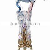 RORO Conjugal Felicity Lily Enamel Crystal Glass Decorative Vase Flower Receptacle
