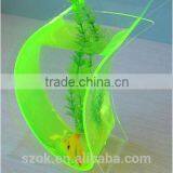 Fashion Design Clear Acrylic Mini Arc-shaped Desktop Fish Tank Manufacture