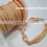 Silk habotai Cords - handyed silk cords -Dusty Peach