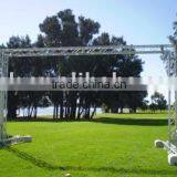 Start/finish Truss Arch and Main Stage for the Million Paws Walk