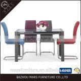 Wholesale Metal Glass Extendable Dinning Table thumbnail-2