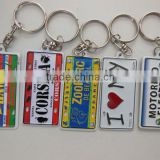 decorative metal letter name keychain