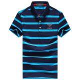 Yixigeluo2017 Summer Business New Stripe Short Sleeved Polo Shirt Men's T-shirt T-shirt Lapel Burst Men thumbnail-3