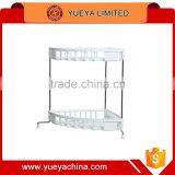 White Triangle 2 Tier Two Layer Plastic Plate Cutlery Dish Draining Rack thumbnail-1