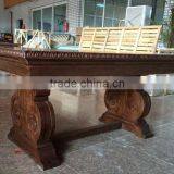 American Country Style Solid Wood Dining Room Set, Post-modernism Luxury Dinning Table and Chairs Set (BF01-X1159) thumbnail-4