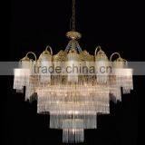 Rococo Style Crystal Bronze Chandelier For Living Room/ Elegant Crystal Chandelier Decorated Pendant Light thumbnail-6