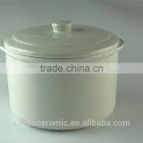 Cheap Magnesian Ivory White Porcelain Soup Tureen With Lid thumbnail-1