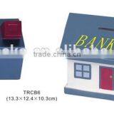 House shape plastic coin bank/money bank