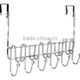 Chrome Plating Over The Door 11 Hook Organizer Rack thumbnail-2
