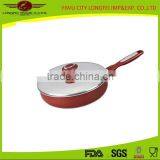 Kitchenware Red Color Aluminum Tensile Wok thumbnail-1
