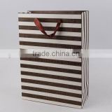 Foldable Gift Bag With Stripe Pattern/ Shopping Paper Bag