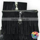 Wine Burgundy Fringe Girl's Winter Boots thumbnail-5