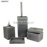 Bathroom Accessories Grey Concrete / Resin Bath Accessories Soap Dish Dispenser Tumbler Toothbrush Holder thumbnail-1